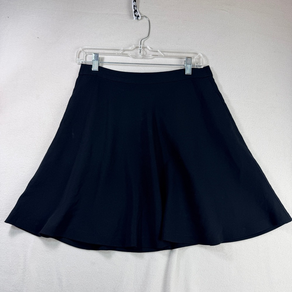 Wilfred Aritzia Black A-Line Mini Skirt Size 6‎ Side Pockets Japanese Fabric